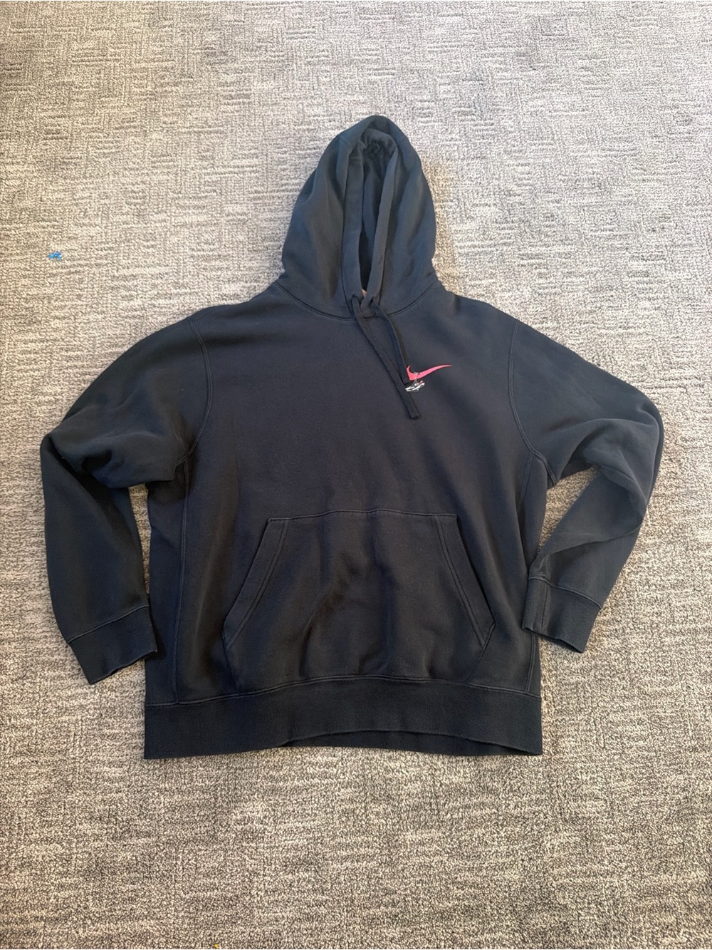 Nike Black Hoodie with red Swoosh